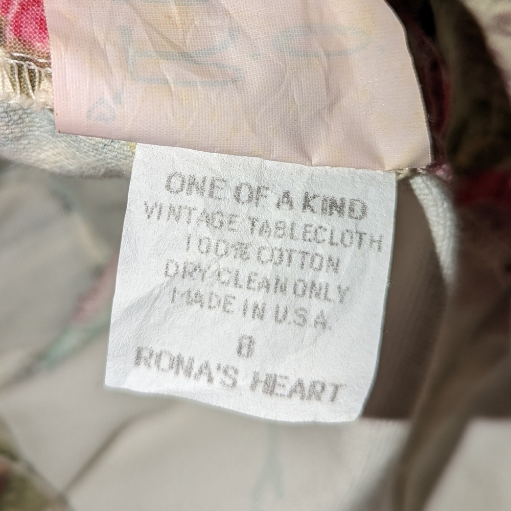 Rona Vintage Tablecloth Patchwork Plants. Size 8 - image 7